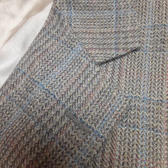 Jos. A. Bank Men's 40R Wool Cashmere Herringbone Sports Coat Two Button - Picture 11 of 16